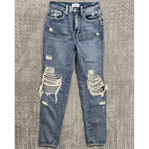 Pistola Presley High Rise Relaxed Roller Jeans Size 23 Eternal Destructed Blue